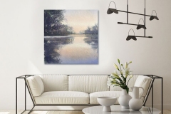mock up poster frame in modern interior background, living room, Scandinavian style, 3D render, 3D illustration
